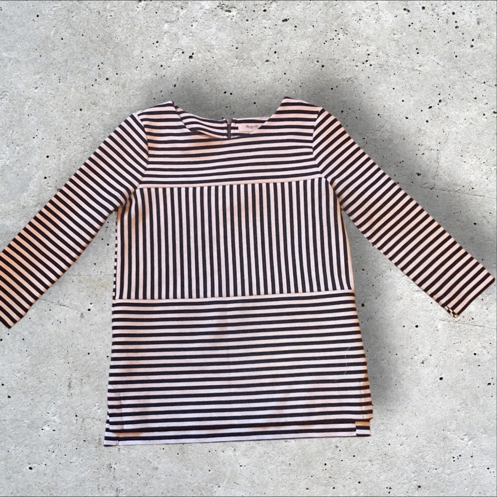 Madewell Black n White Stripe Blouse